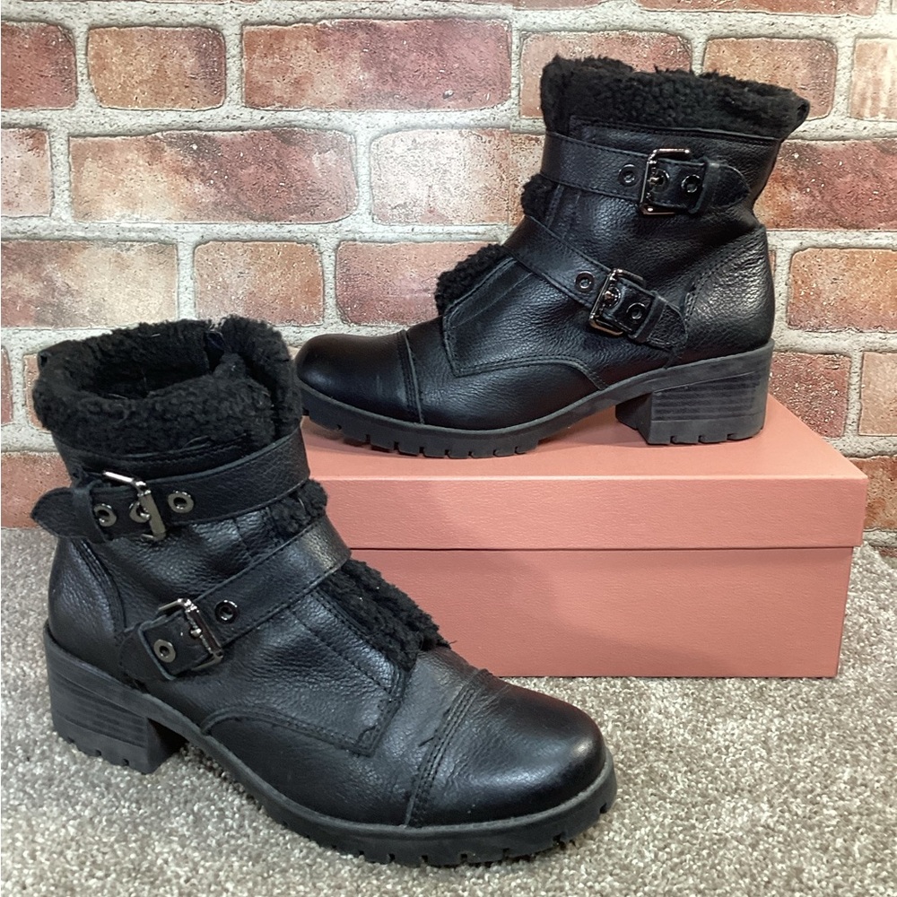Anne Klein Sport Lolly Womens cold Weather Black ankle boots size 8